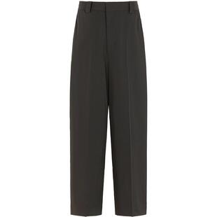 LESS春斜门襟垂感基础通勤百搭休闲宽松直筒西装裤长裤2O3E10220