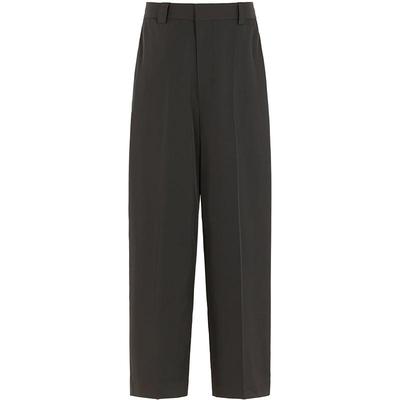 LESS春斜门襟垂感基础通勤百搭休闲宽松直筒西装裤长裤2O3E10220