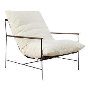 芬纳维亚ART 现代极简布艺单人沙发 Lyle 轻奢懒人休闲躺椅阳台