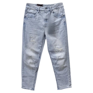 新款天丝牛仔裤男女锥形裤ABLE JEANS牛仔裤薄春夏浅色休闲九分裤