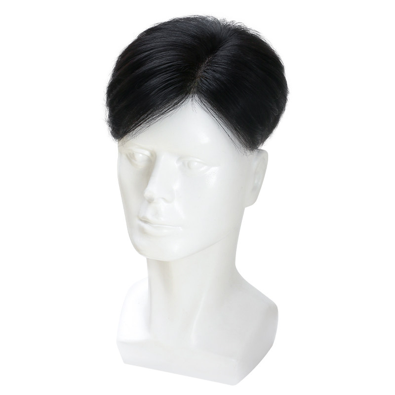 男士假发片真发男款头顶增加发量蓬松男生真人发日常假发自然短发