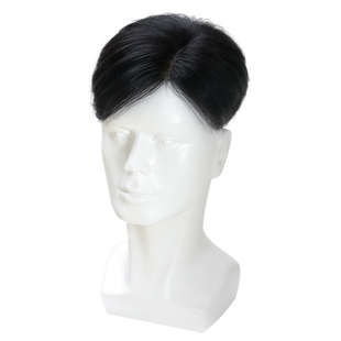 男士假发片真发男款头顶增加发量蓬松男生真人发日常假发自然短发