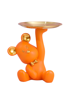 可爱暴力熊托盘桌面摆件