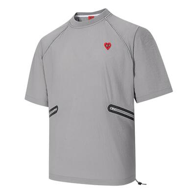 查尔斯桃心 多口袋夏季美式痞帅圆领2026年休闲短袖t恤男女同款