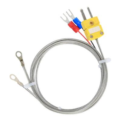 K型贴片式表面端面热电偶冷压鼻探头Pt100温度传感器圆孔测温探头