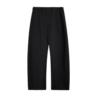 老钱风廓形感弯刀西裤