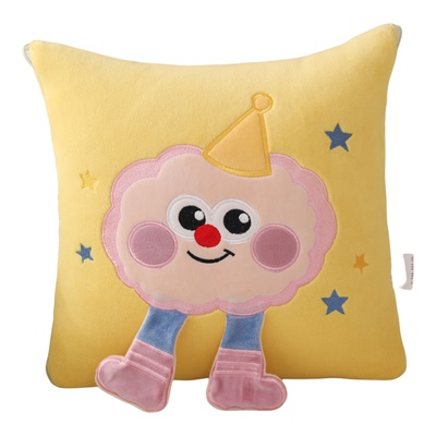 牛奶绒 加厚抱枕被子两用2025新款车用毯子二合一卡通可折叠靠枕