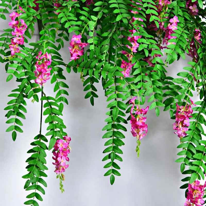 仿真紫藤花 槐花假花装饰花塑料花串 藤蔓植物 壁挂吊顶藤条吊花