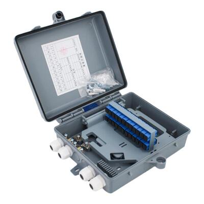 插片式壁挂抱杆熔纤防水光分路器