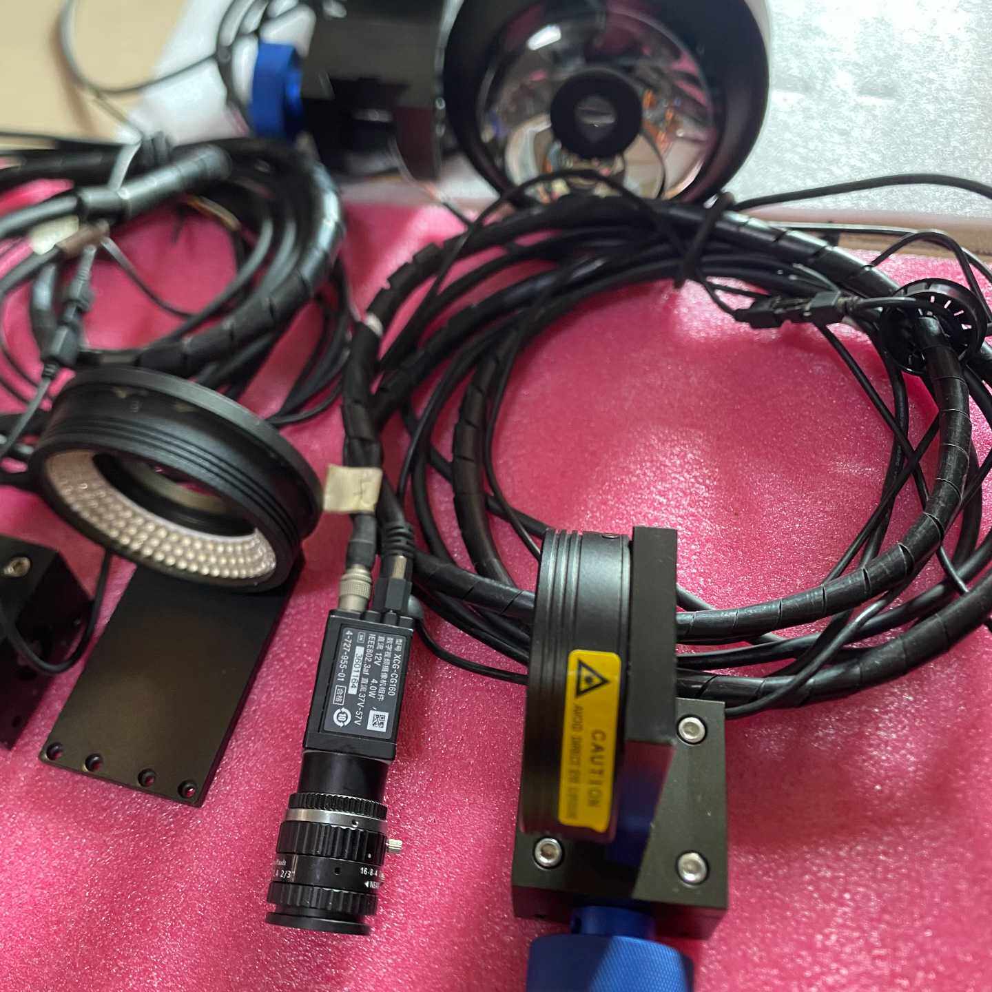 议价索尼XCG-CG160工业摄像机组件,拆机品,带光源和线材,