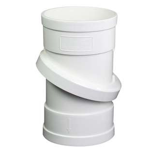 PVC万向旋转直接360旋转弯头小角度排水管微偏接头50 75 110 160