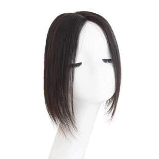 芊亿假刘海假发片头顶轻薄自然前额高颅顶真人发丝法式八字刘海片