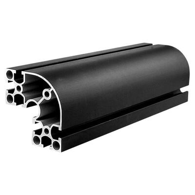 工业铝型材国标8840R黑色转角铝合金弧形设备DIY框架流水线工作台