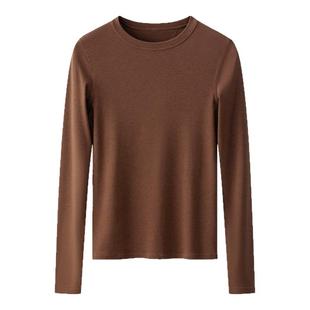 Lagur高舒适度!美利奴羊毛吸汗透气打底衫内搭上衣保暖肌底衣女