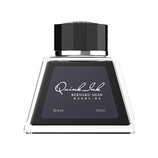 萧伯纳墨水钢笔用黑色非碳素速干ink无碳不堵笔金字塔大容量50ml