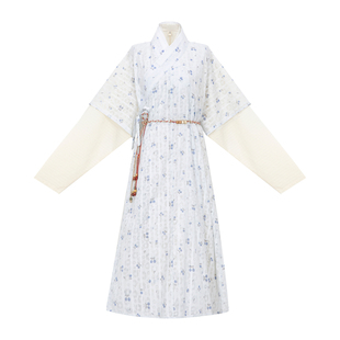 【观止织造｜蓝铃】明制汉服搭护棉蓝色蓬蓬裙日常文艺风叠穿春夏