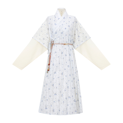 【观止织造｜蓝铃】明制汉服搭护棉蓝色蓬蓬裙日常文艺风叠穿春夏