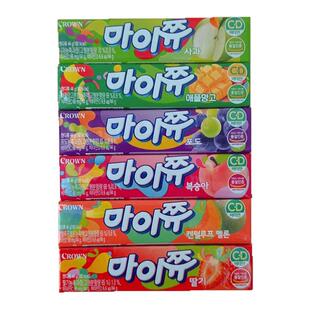 crown克丽安果味软糖草莓葡萄味口嚼糖儿童休闲糖果韩国进口零食