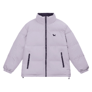 BIPOLAR腊肠狗撞色立领棉服休闲宽松保暖上衣情侣百搭简约外套冬