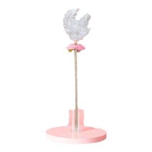 新款鸵鸟毛逗猫棒毛绒木杆羽毛多多猫咪自嗨玩具互动趣味宠物玩具