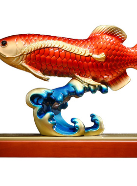 铜金龙鱼摆件招财乔迁开业礼物