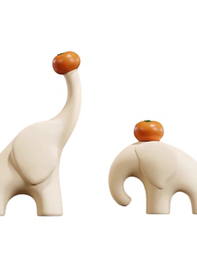 招财大象玄关摆件酒柜电视柜轻奢高级感创意现代简约家居装饰品