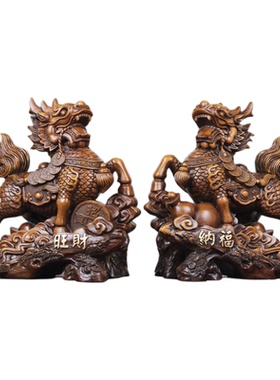 礼品招财摆件麒麟摆件树脂