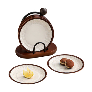 漫时光法式复古陶瓷吐骨碟家用餐桌垃圾盘轻奢高级感下午茶点心碟