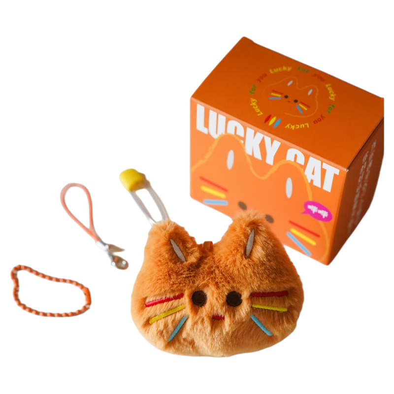好运小猫-原创三色毛绒猫咪公仔多功能挂件设计礼物守护御守正版