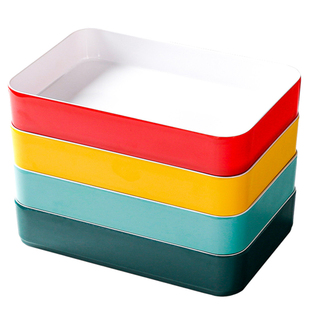 彩色配菜盘捞汁小海鲜盘子塑料自助烤肉火锅店餐具串串冰柜展示盘