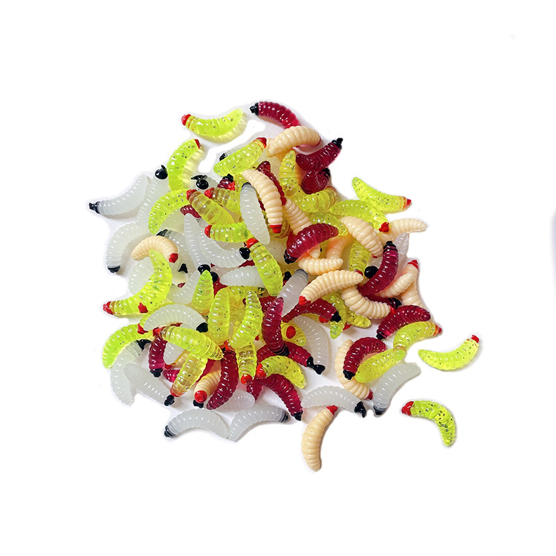 路亚假饵2.5cm 0.5g仿真仿生软饵微物面包虫蠕虫鲈鱼翘嘴草鲤鲫鱼