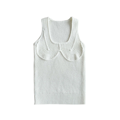 JACQUESWEI白色针织背心