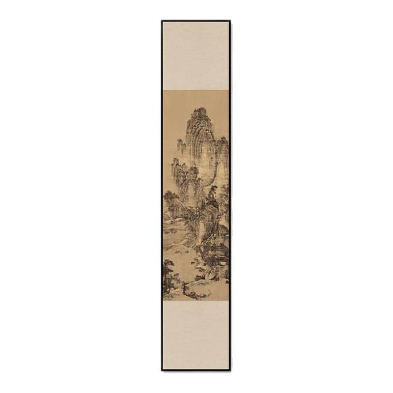 宋代美学挂画新中式客厅玄关装饰画茶室书房山水画背景墙壁画定制