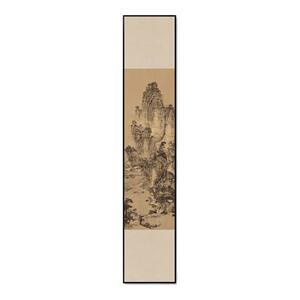 宋代美学挂画新中式客厅玄关装饰画茶室书房山水画背景墙壁画定制