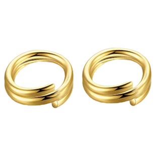 18k金开口圈闭口圈diy项链开口环手链接口配件万能双圈弹簧连接扣