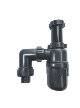 实验pp水槽防臭器弯型虹吸瓶式