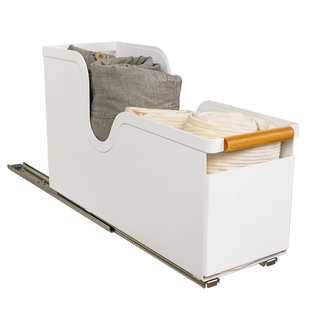 收纳盒拉篮橱柜内窄款置物架抽拉式衣柜分层隔板夹缝衣服包收纳筐