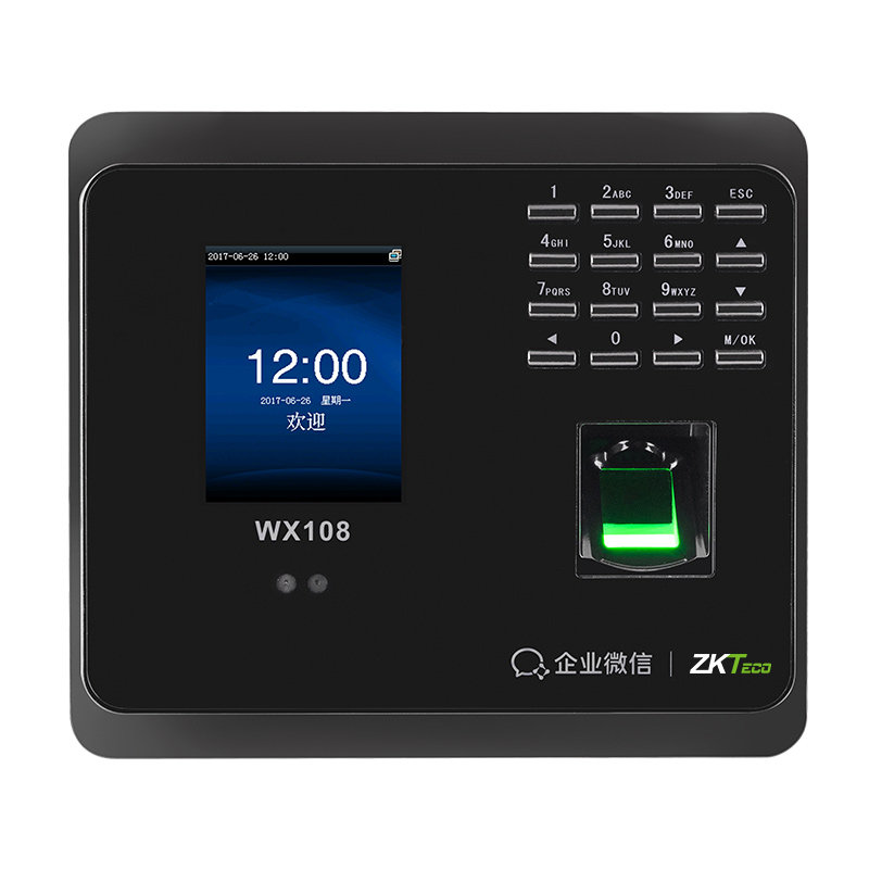 ZKTecoWX108企业微信指纹