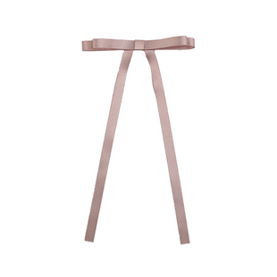 少女双层缎面飘带蝴蝶结发夹高级弹簧夹发饰半扎发头饰夹子发卡女