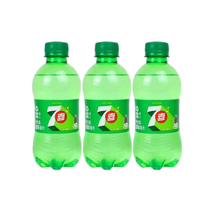百事可乐七喜300ml/瓶汽水碳酸饮料迷你气泡水柠檬果味瓶装冰爽
