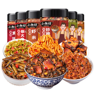 湖南特产下饭菜1648g正宗开胃外婆菜腊肉梅干菜鱼排咸菜大全瓶装