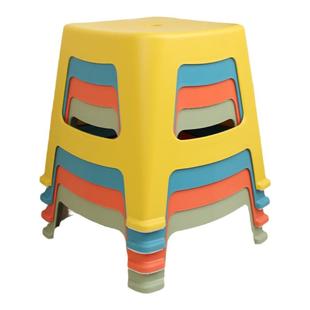 加厚塑料凳子家用客厅大号餐桌圆凳成人可摞叠熟胶登子小板凳高凳