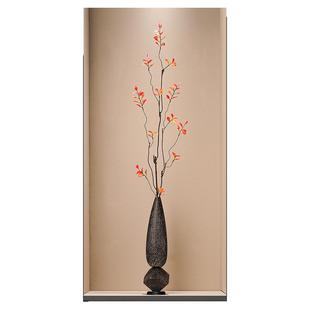 石来运转细长花瓶摆件客厅入户玄关酒柜装饰乔迁新居礼品开业礼物