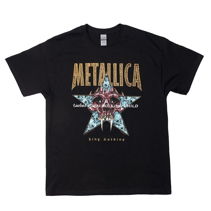 正版metallica乐队t恤重金属现行