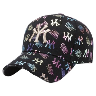 时尚显脸小棒球帽女春夏休闲满印字母刺绣太阳帽硬顶男街头帽子