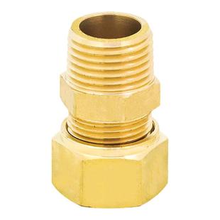 黄铜单外丝卡套直接外螺纹紫铜管卡套接头直通终端接头铜管仪表气