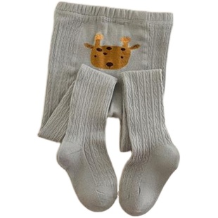 婴儿秋冬薄绒打底裤宝宝加厚磨毛连裤袜裤袜大屁屁女幼童连体一岁