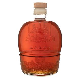 吴越稽山无焦糖色二十年陈 花雕原酒半甜型16度本色黄酒1.5L装