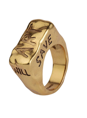 DACCORD做旧纯金属刻字戒指