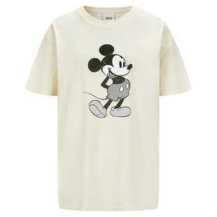 MOUSSY 春季新品迪士尼联名经典米奇短袖T恤女010ISY90-4211